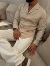 Leinenhemd Classic Beige