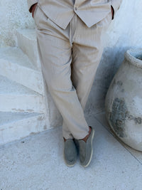 Leinenhose Classic Beige