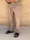 Leinenhose Classic Taupe