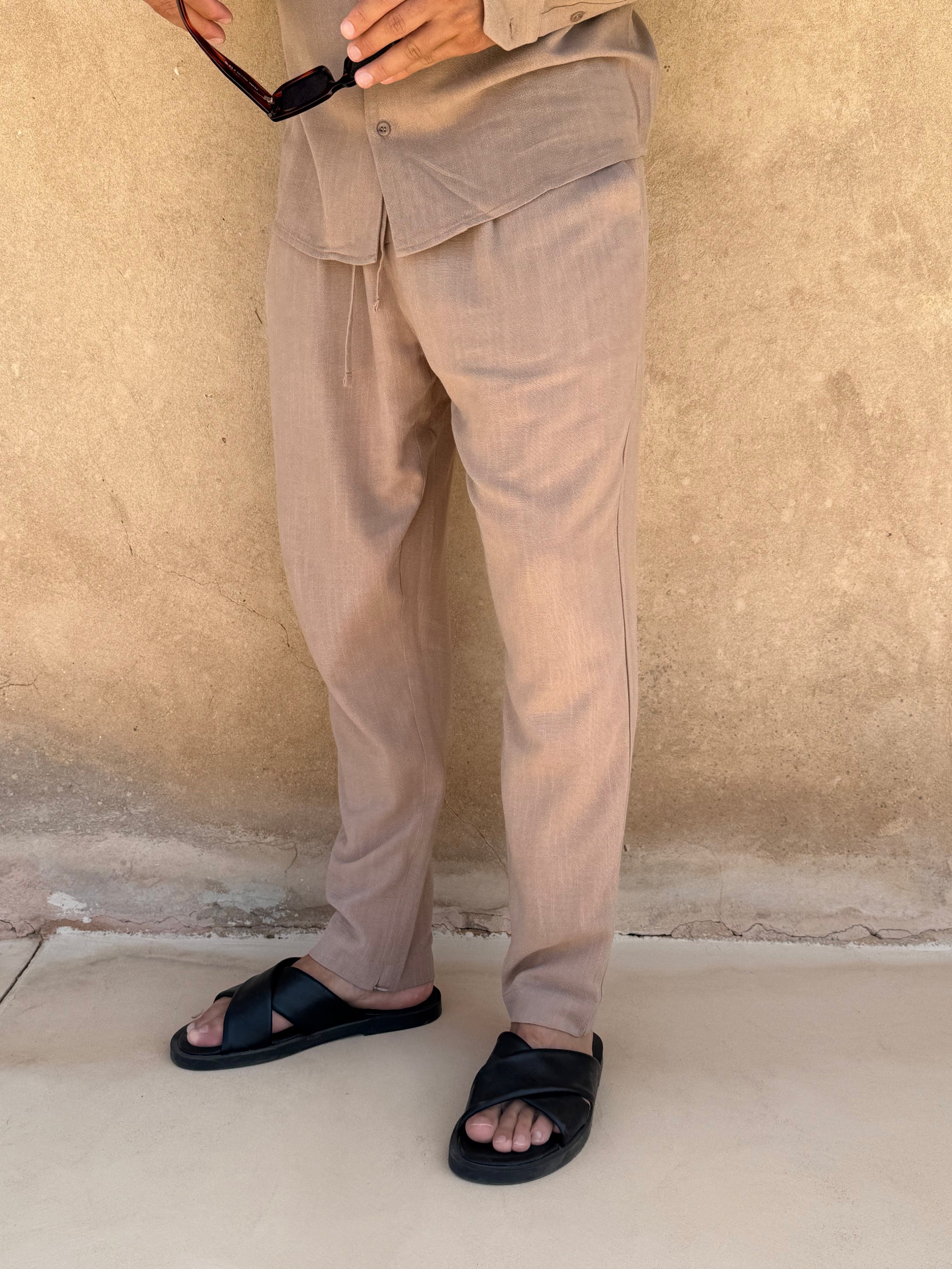 Leinenhose Classic Taupe
