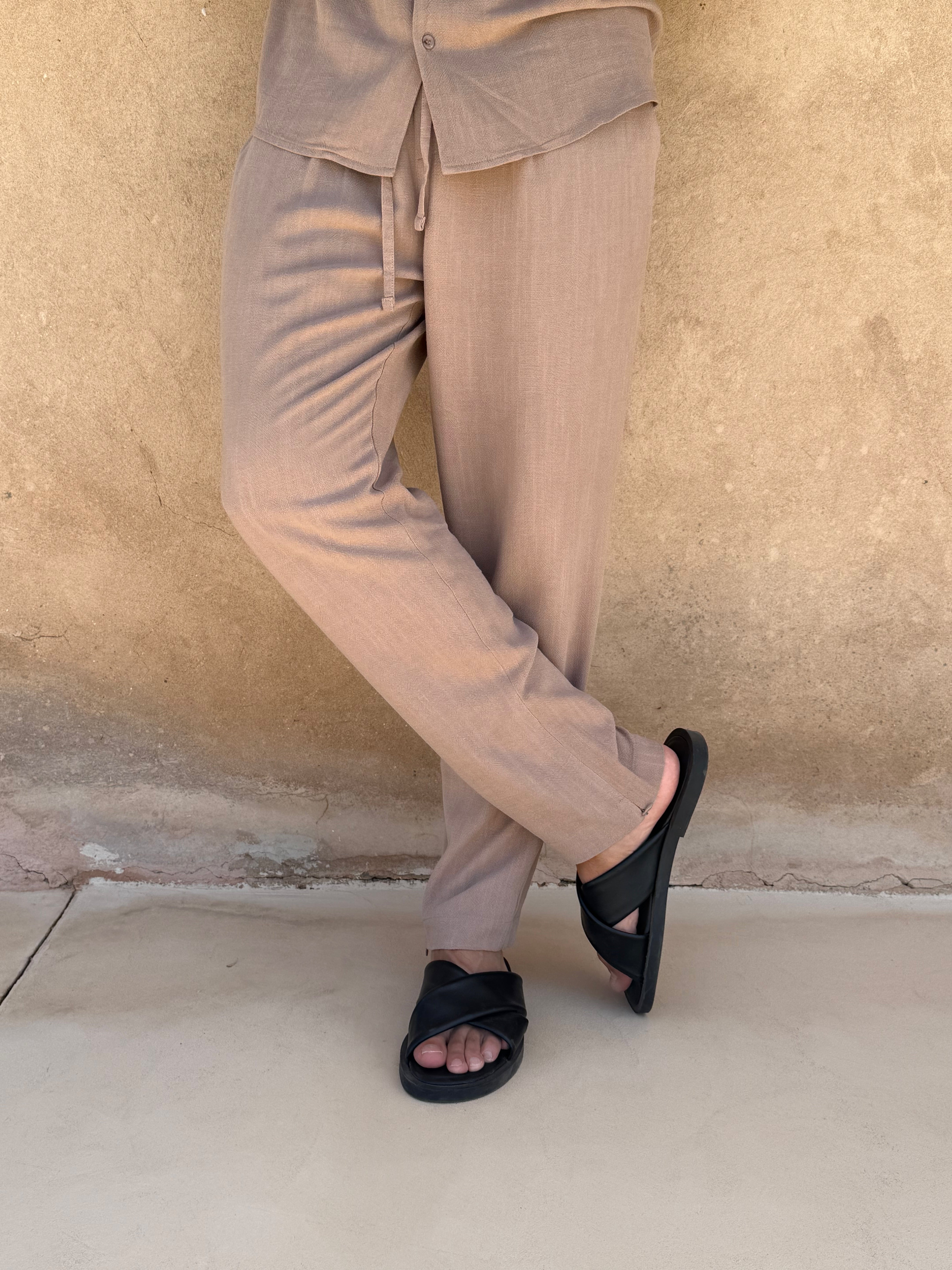 Leinenhose Classic Taupe