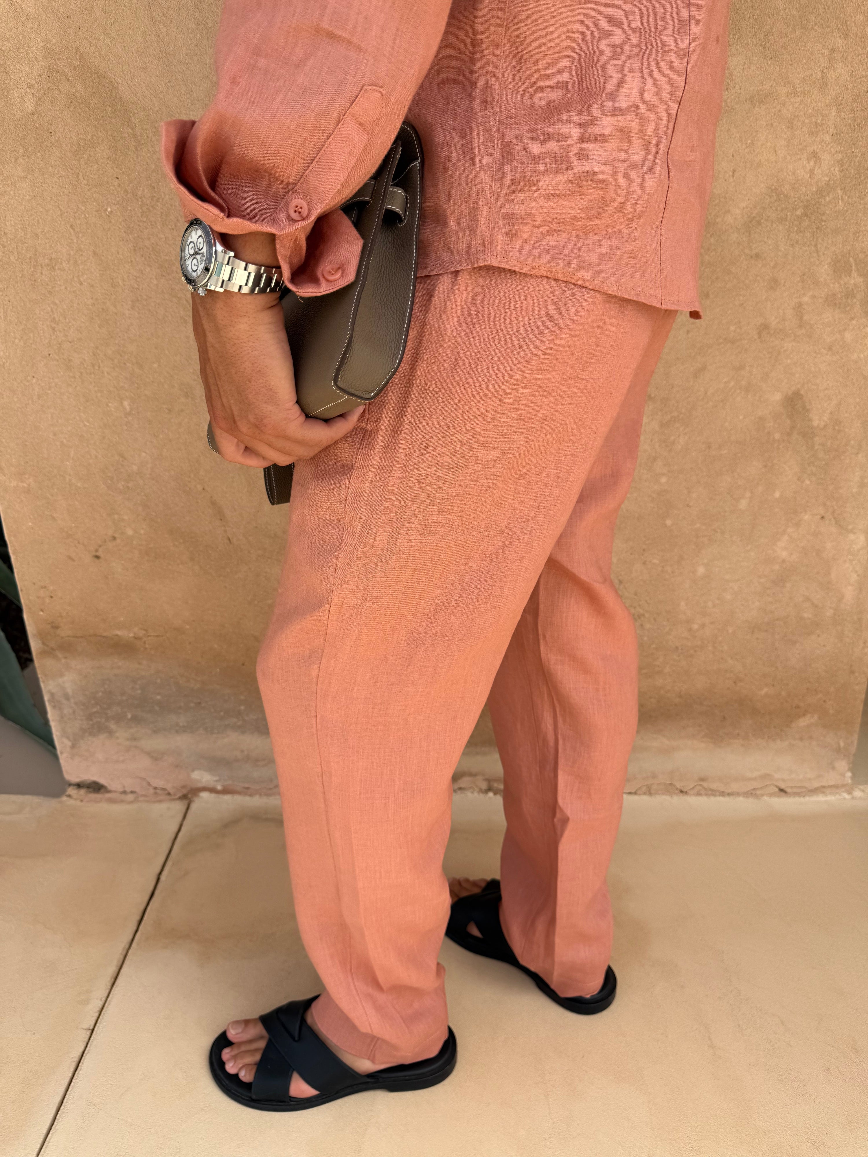 Leinenhose Classic Rot