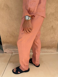 Leinenhose Classic Rot