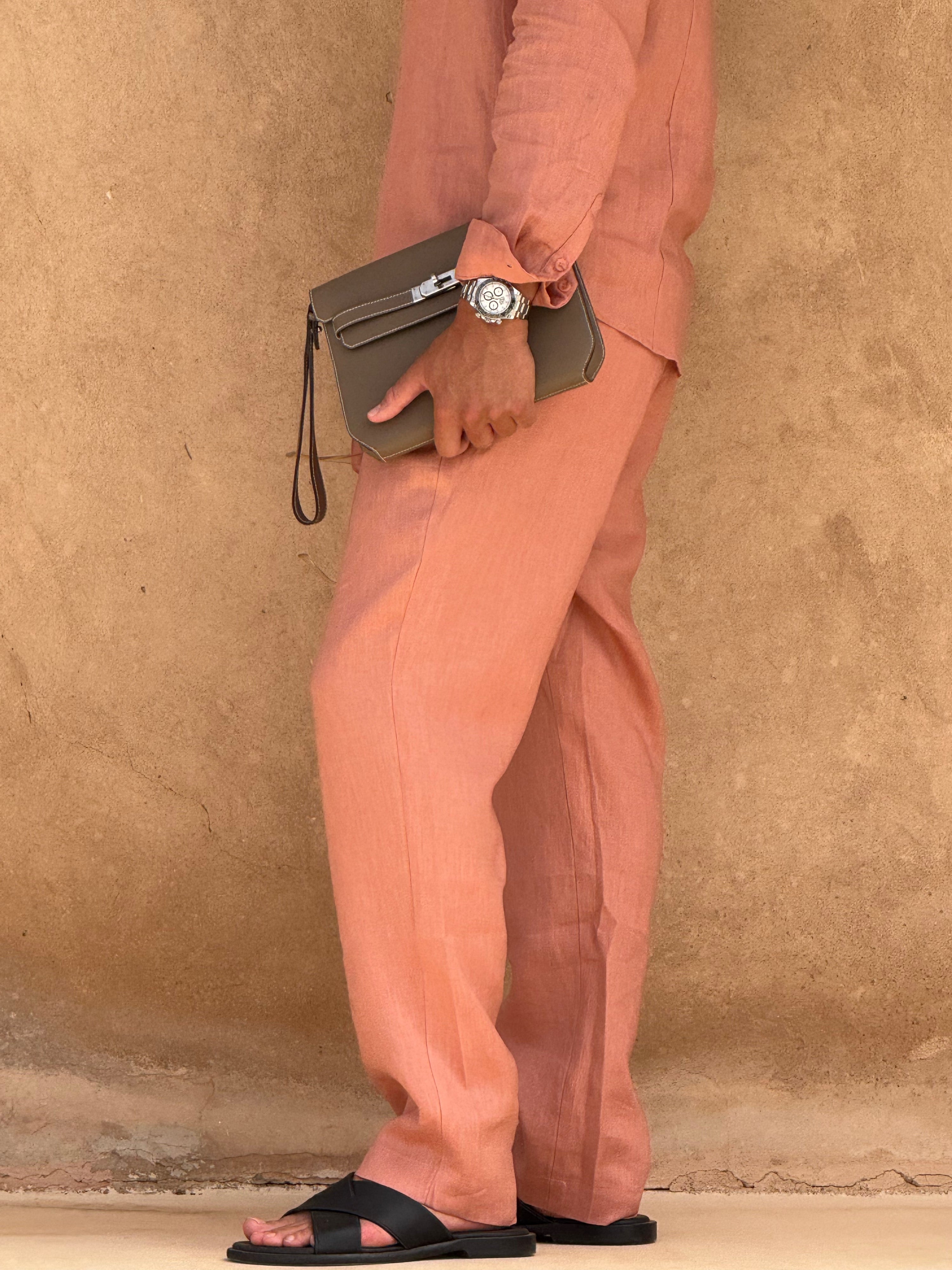 Leinenhose Classic Rot