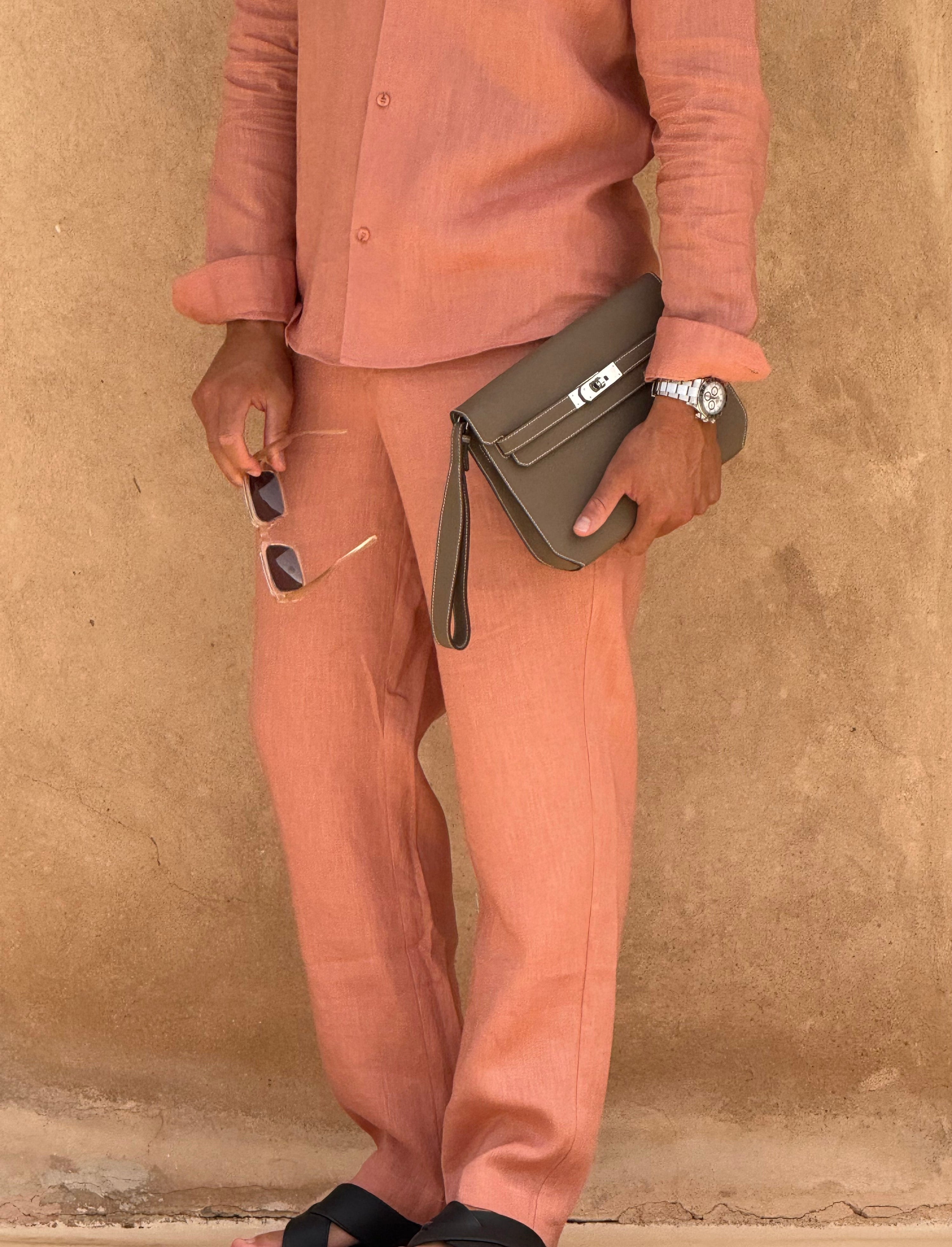 Leinenhose Classic Rot