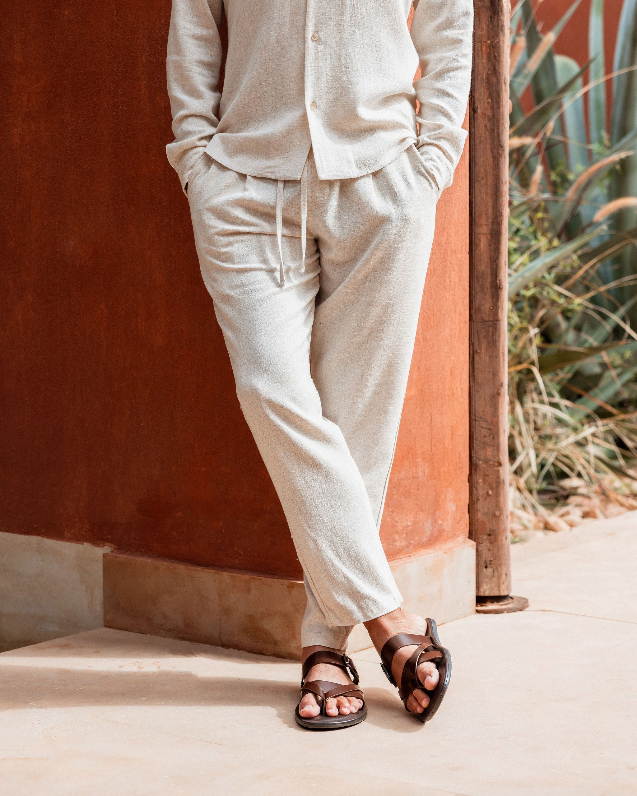 Leinenhose Classic Weißes