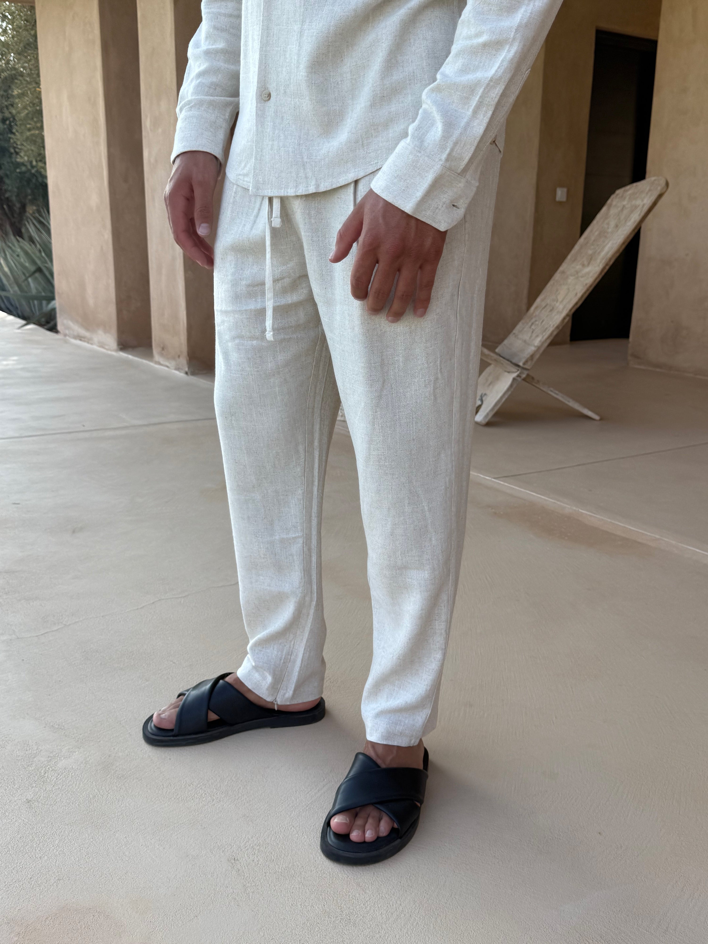 Leinenhose Classic Weißes
