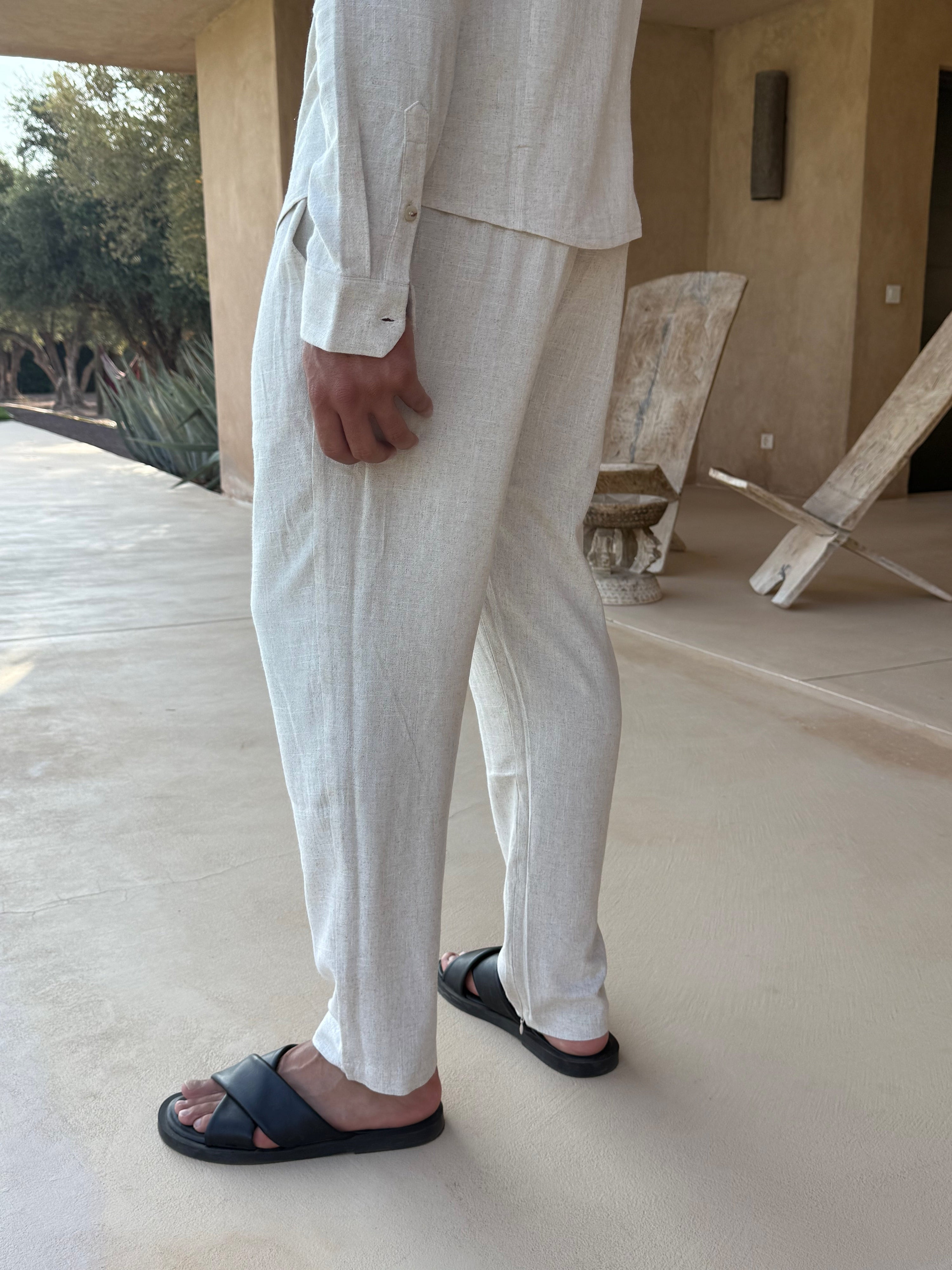 Leinenhose Classic Weißes