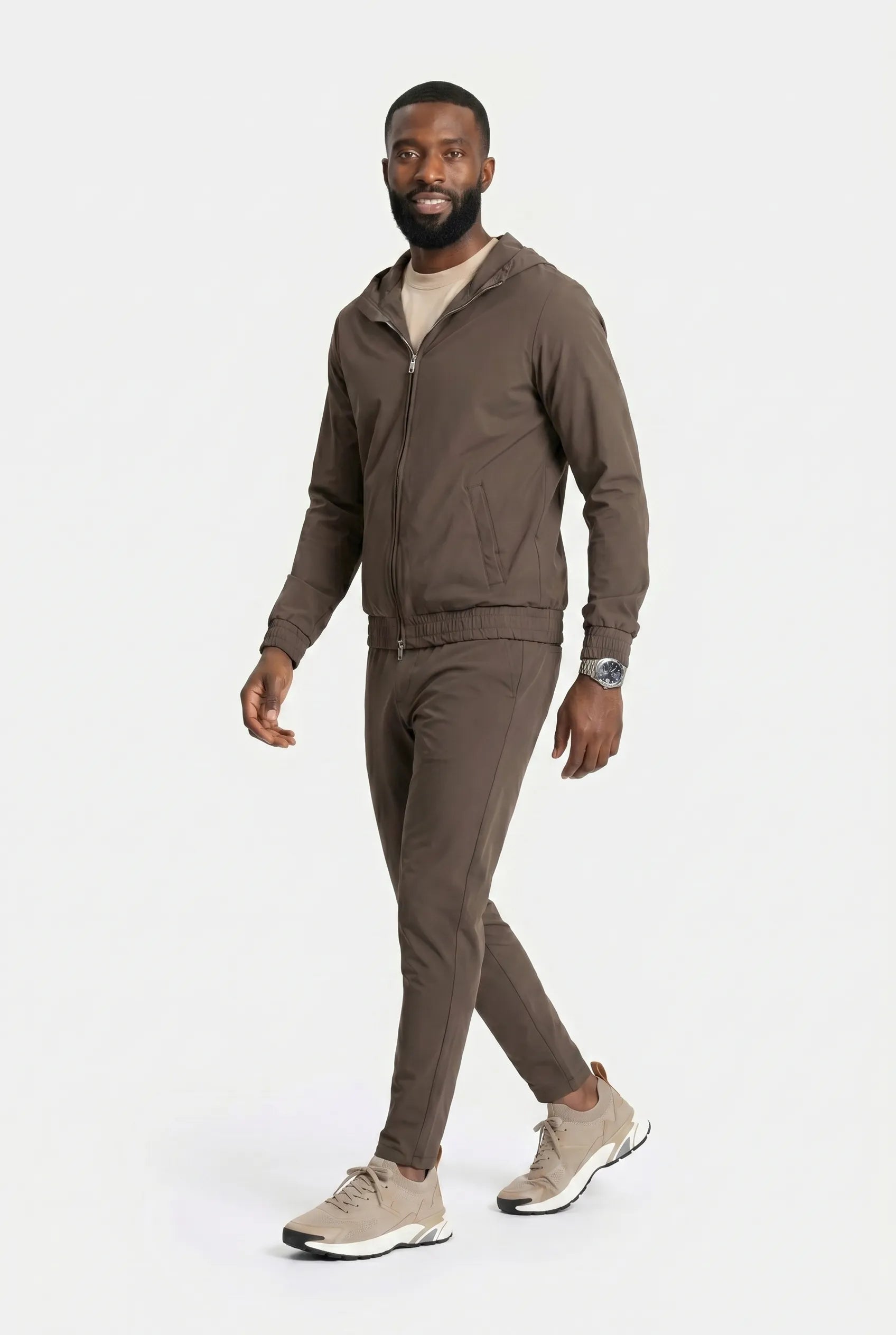 Tech Suit Braun mit Kapuze