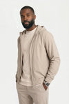 Tech Suit Beige mit Kapuze